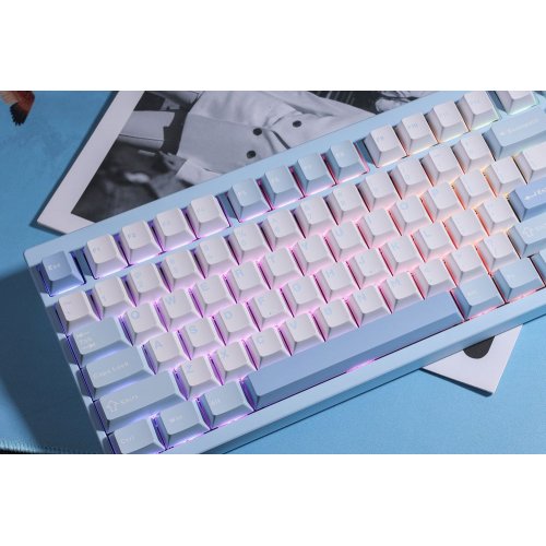Клавиатура MCHOSE GX87 Lite RGB Mechanical HUANO Matcha Latte V2 Switch Wireless (MC-GX87-A9) Blue Nano Spraying купить в Украине: Киев, Днепр, Харьков, Одесса  | Низкая цена, отзывы, характеристики от TELEMART фото