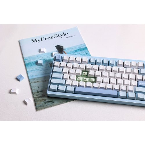 Клавиатура MCHOSE GX87 Lite RGB Mechanical HUANO Matcha Latte V2 Switch Wireless (MC-GX87-A9) Blue Nano Spraying купить в Украине: Киев, Днепр, Харьков, Одесса  | Низкая цена, отзывы, характеристики от TELEMART фото