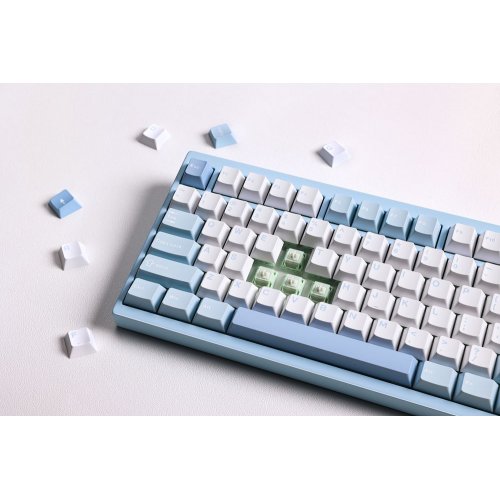 Клавиатура MCHOSE GX87 Lite RGB Mechanical HUANO Matcha Latte V2 Switch Wireless (MC-GX87-A9) Blue Nano Spraying купить в Украине: Киев, Днепр, Харьков, Одесса  | Низкая цена, отзывы, характеристики от TELEMART фото