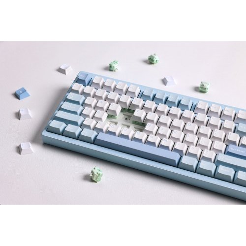 Клавиатура MCHOSE GX87 Lite RGB Mechanical HUANO Matcha Latte V2 Switch Wireless (MC-GX87-A9) Blue Nano Spraying купить в Украине: Киев, Днепр, Харьков, Одесса  | Низкая цена, отзывы, характеристики от TELEMART фото