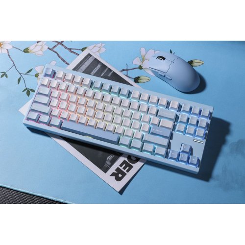 Клавиатура MCHOSE GX87 Lite RGB Mechanical HUANO Matcha Latte V2 Switch Wireless (MC-GX87-A9) Blue Nano Spraying купить в Украине: Киев, Днепр, Харьков, Одесса  | Низкая цена, отзывы, характеристики от TELEMART фото