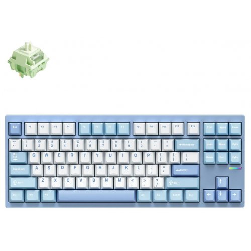 Купить Клавиатура MCHOSE GX87 Lite RGB Mechanical HUANO Matcha Latte V2 Switch Wireless (MC-GX87-A9) Blue Nano Spraying - цена в Харькове, Киеве, Днепре, Одессе
в интернет-магазине Telemart фото