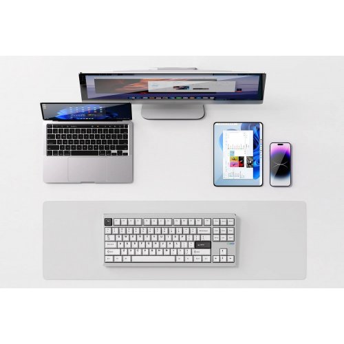 Купить Клавиатура MCHOSE GX87 Lite RGB Mechanical HUANO Matcha Latte V2 Switch Wireless (MC-GX87-A9) Blue Nano Spraying - цена в Харькове, Киеве, Днепре, Одессе
в интернет-магазине Telemart фото