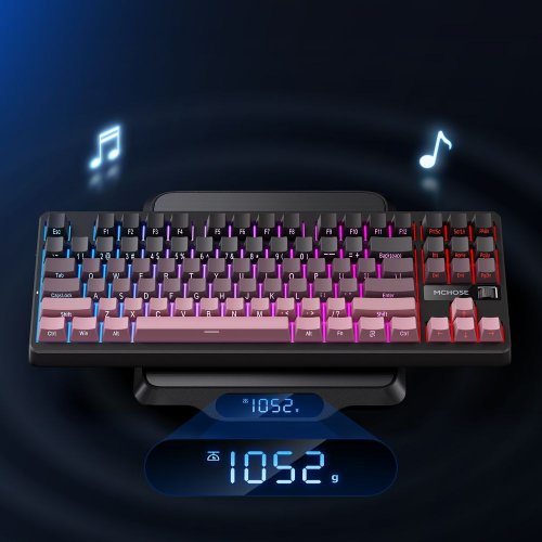 Клавиатура MCHOSE G87 RGB Mechanical Matcha Latte Switch V2 Wireless (MC-G87-18) White Topographic купить в Украине: Киев, Днепр, Харьков, Одесса  | Низкая цена, отзывы, характеристики от TELEMART фото