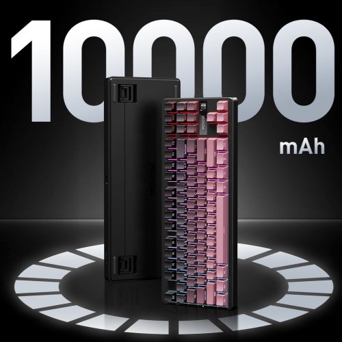 Клавиатура MCHOSE G87 RGB Mechanical Matcha Latte Switch V2 Wireless (MC-G87-18) White Topographic купить в Украине: Киев, Днепр, Харьков, Одесса  | Низкая цена, отзывы, характеристики от TELEMART фото