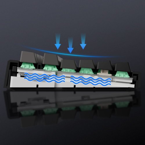 Клавиатура MCHOSE G87 RGB Mechanical Matcha Latte Switch V2 Wireless (MC-G87-18) White Topographic купить в Украине: Киев, Днепр, Харьков, Одесса  | Низкая цена, отзывы, характеристики от TELEMART фото