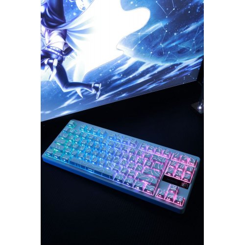 Клавиатура MCHOSE G87 RGB Mechanical Matcha Latte Switch V2 Wireless (MC-G87-18) White Topographic купить в Украине: Киев, Днепр, Харьков, Одесса  | Низкая цена, отзывы, характеристики от TELEMART фото