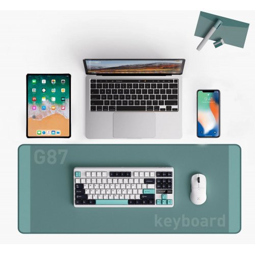 Купити Клавіатура MCHOSE G87 RGB Mechanical Matcha Latte Switch V2 Wireless (MC-G87-18) White Topographic - ціна в Києві, Львові, Вінниці, Хмельницькому, Франківську, Україні | інтернет-магазин TELEMART.UA фото