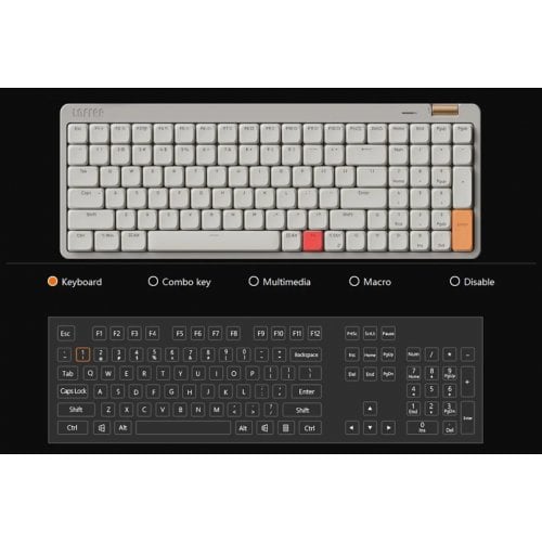 Photo Keyboard Lofree OE921 Flow Lite 84 Mechanical Linear Switches Wireless (LO-6922694806826) Off-White