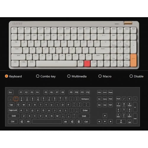 Photo Keyboard Lofree OE922 Flow Lite 100 Mechanical Linear Switches Wireless (LO-6922694806833) Off-White