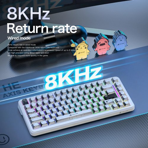Купити Клавіатура Attack Shark X82 Pro RGB HE Magnetic Switch Wireless (AS-6972792470719-C-UA) Comic - ціна в Києві, Львові, Вінниці, Хмельницькому, Франківську, Україні | інтернет-магазин TELEMART.UA фото