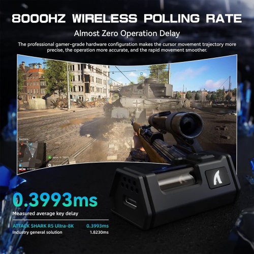 Купити Миша Attack Shark R5 Ultra Wireless (AS-6972792470573-W) White - ціна в Києві, Львові, Вінниці, Хмельницькому, Франківську, Україні | інтернет-магазин TELEMART.UA фото