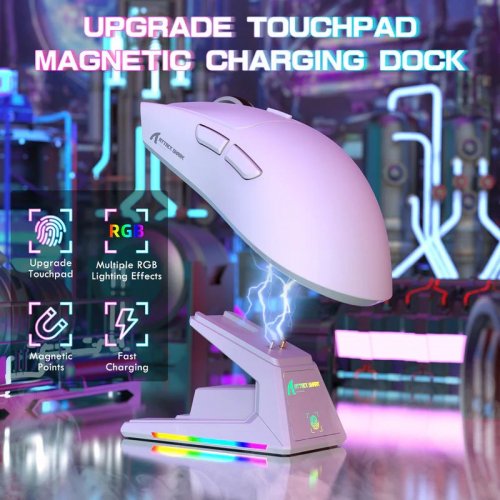 Мышка Attack Shark X1 Wireless (AS-6972792470528-W) White купить в Украине: Киев, Днепр, Харьков, Одесса  | Низкая цена, отзывы, характеристики от TELEMART фото