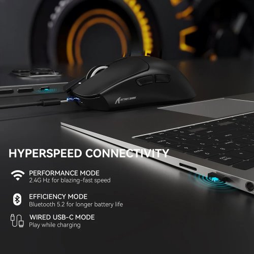 Купити Миша Attack Shark X1 Wireless (AS-6972792470528-B) Black - ціна в Києві, Львові, Вінниці, Хмельницькому, Франківську, Україні | інтернет-магазин TELEMART.UA фото