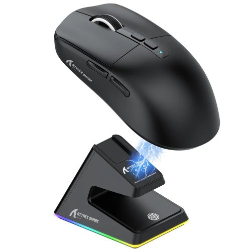 Купити Миша Attack Shark X6 Wireless (AS-6972792470177-B) Black - ціна в Києві, Львові, Вінниці, Хмельницькому, Франківську, Україні | інтернет-магазин TELEMART.UA фото