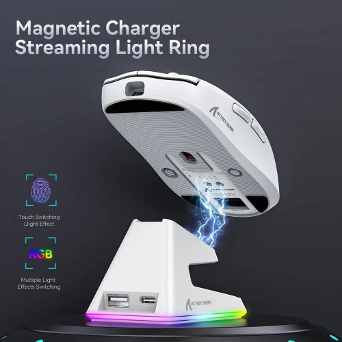 Купити Миша Attack Shark X6 Wireless (AS-6972792470177-B) Black - ціна в Києві, Львові, Вінниці, Хмельницькому, Франківську, Україні | інтернет-магазин TELEMART.UA фото