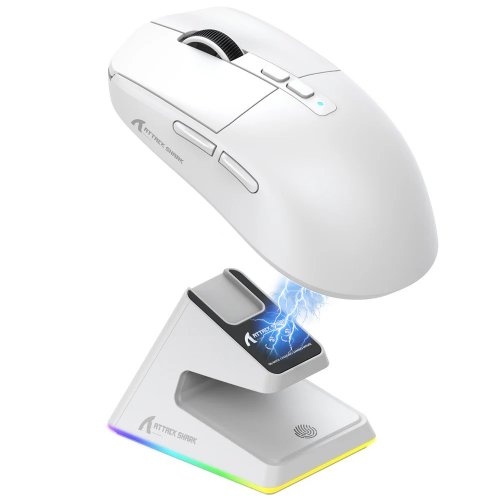 Купити Миша Attack Shark X6 Wireless (AS-6972792470177-W) White - ціна в Києві, Львові, Вінниці, Хмельницькому, Франківську, Україні | інтернет-магазин TELEMART.UA фото