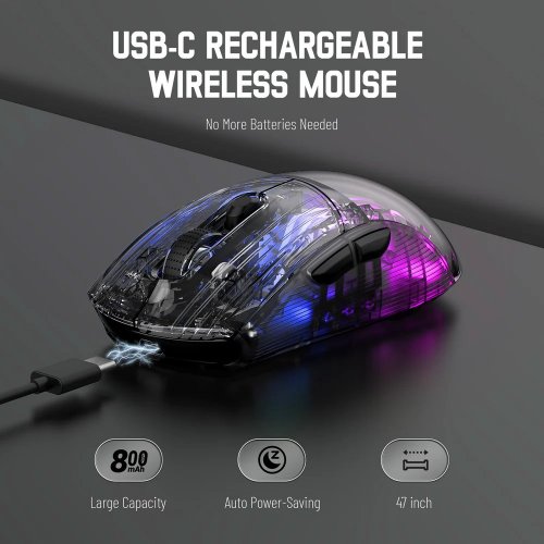 Купити Миша Attack Shark X2 Wireless (AS-6972792470016-B) Black - ціна в Києві, Львові, Вінниці, Хмельницькому, Франківську, Україні | інтернет-магазин TELEMART.UA фото