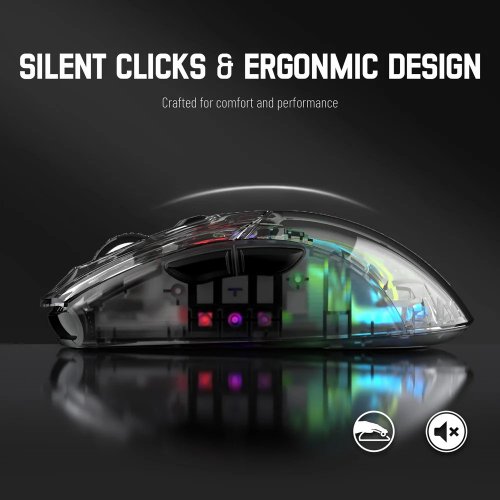 Купити Миша Attack Shark X2 Wireless (AS-6972792470016-B) Black - ціна в Києві, Львові, Вінниці, Хмельницькому, Франківську, Україні | інтернет-магазин TELEMART.UA фото