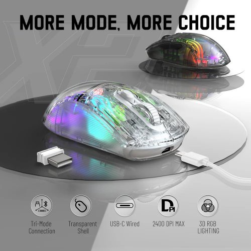 Купити Миша Attack Shark X2 Wireless (AS-6972792470016-W) White - ціна в Києві, Львові, Вінниці, Хмельницькому, Франківську, Україні | інтернет-магазин TELEMART.UA фото