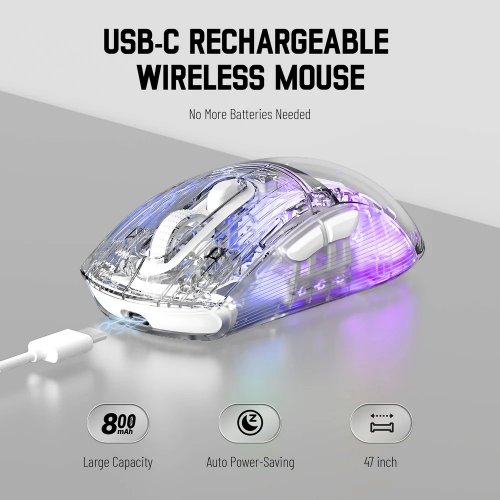 Купити Миша Attack Shark X2 Wireless (AS-6972792470016-W) White - ціна в Києві, Львові, Вінниці, Хмельницькому, Франківську, Україні | інтернет-магазин TELEMART.UA фото