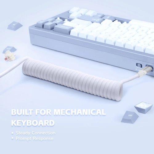 Купить Кабель для клавиатуры Attack Shark C01 Pro (AS-C01PRO-W) White - цена в Харькове, Киеве, Днепре, Одессе
в интернет-магазине Telemart фото