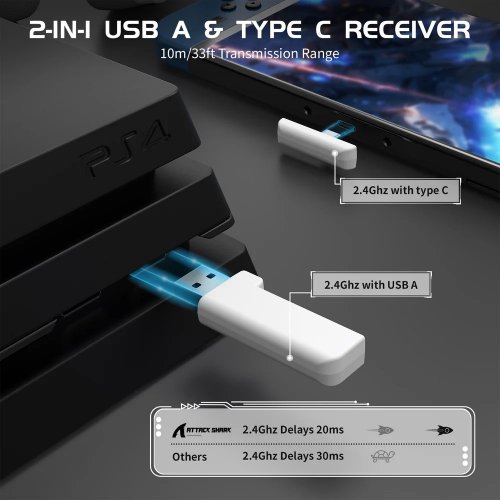 Купити Навушники Attack Shark L80 Wireless (AS-6972792470610-W) White - ціна в Києві, Львові, Вінниці, Хмельницькому, Франківську, Україні | інтернет-магазин TELEMART.UA фото