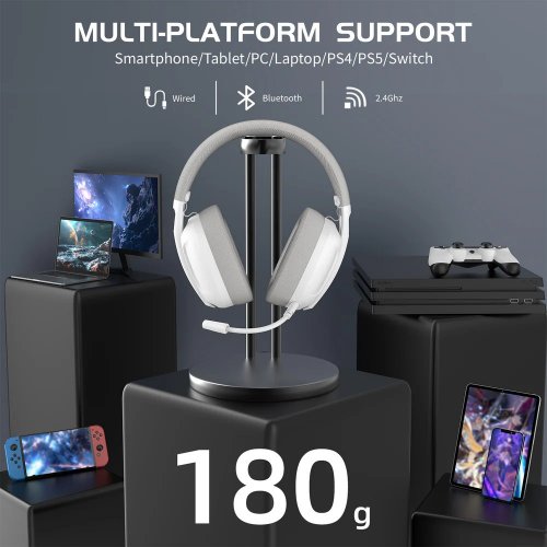 Купити Навушники Attack Shark L80 Wireless (AS-6972792470610-W) White - ціна в Києві, Львові, Вінниці, Хмельницькому, Франківську, Україні | інтернет-магазин TELEMART.UA фото