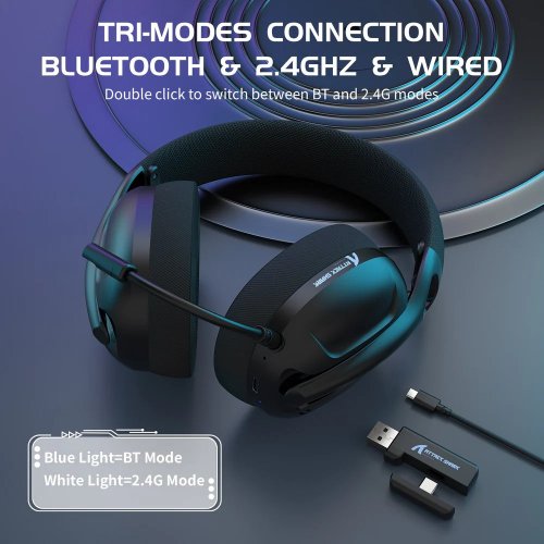 Купити Навушники Attack Shark L80 Wireless (AS-6972792470610-B) Black - ціна в Києві, Львові, Вінниці, Хмельницькому, Франківську, Україні | інтернет-магазин TELEMART.UA фото