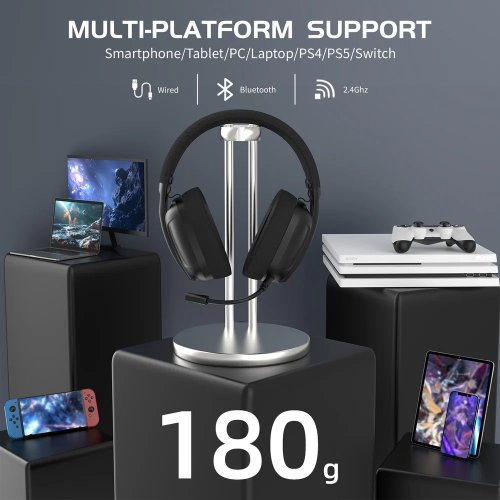 Купити Навушники Attack Shark L80 Wireless (AS-6972792470610-B) Black - ціна в Києві, Львові, Вінниці, Хмельницькому, Франківську, Україні | інтернет-магазин TELEMART.UA фото