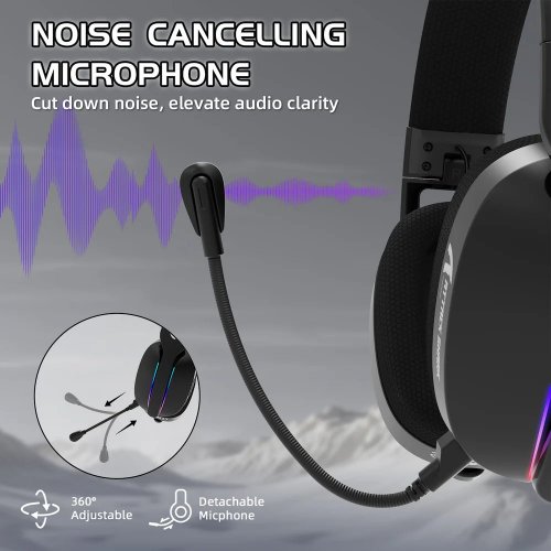 Купити Навушники Attack Shark L90 Wireless (AS-L90-B) Black - ціна в Києві, Львові, Вінниці, Хмельницькому, Франківську, Україні | інтернет-магазин TELEMART.UA фото