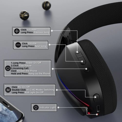 Купити Навушники Attack Shark L90 Wireless (AS-L90-B) Black - ціна в Києві, Львові, Вінниці, Хмельницькому, Франківську, Україні | інтернет-магазин TELEMART.UA фото