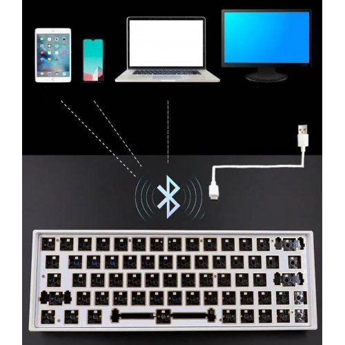 Основание для клавиатуры Attack Shark 64 Key Barebone (AS-BAREBONE-64-B) Black купить в Украине: Киев, Днепр, Харьков, Одесса  | Низкая цена, отзывы, характеристики от TELEMART фото