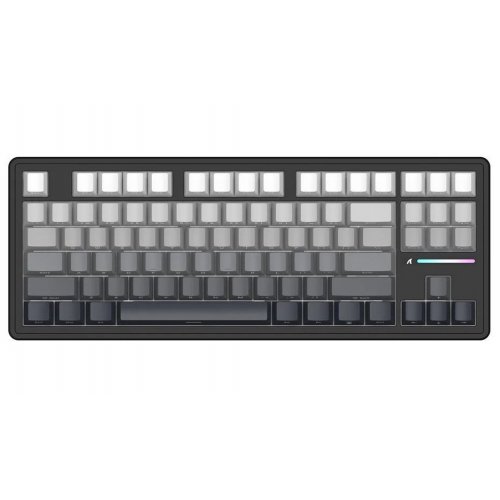 Купити Клавіатура Attack Shark M87 Pro V2 RGB Linear White Jade Switch Wireless (AS-6972792470467-MN) Gradient Black - ціна в Києві, Львові, Вінниці, Хмельницькому, Франківську, Україні | інтернет-магазин TELEMART.UA фото