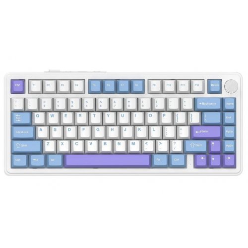 Купити Клавіатура Attack Shark X85 RGB Linear White Jade Switch Wireless (AS-6972792470320-WP-UA) White/Purple - ціна в Києві, Львові, Вінниці, Хмельницькому, Франківську, Україні | інтернет-магазин TELEMART.UA фото