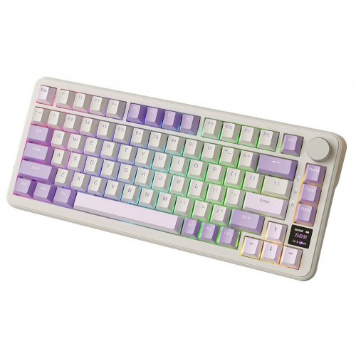Купити Клавіатура Attack Shark X85 Pro RGB Linear Blueberry Switch Wireless (AS-6972792470368-L-UA) Lavender - ціна в Києві, Львові, Вінниці, Хмельницькому, Франківську, Україні | інтернет-магазин TELEMART.UA фото