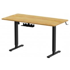 Уцінка стіл з електро регулюванням висоти OfficePro ODE1470 Light Wood/Black (Пошкоджено пакування, 773992)