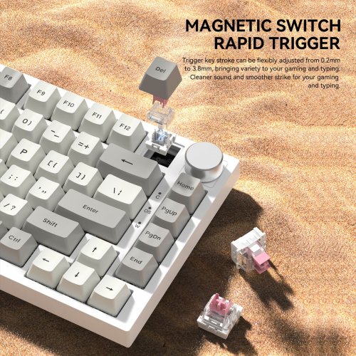 Купити Клавіатура Attack Shark K85 RGB Magnetic Switch (AS-6972792470290-B-UA) Blueberry - ціна в Києві, Львові, Вінниці, Хмельницькому, Франківську, Україні | інтернет-магазин TELEMART.UA фото