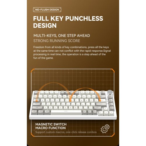 Купити Клавіатура Attack Shark K85 RGB Magnetic Switch (AS-6972792470290-B-UA) Blueberry - ціна в Києві, Львові, Вінниці, Хмельницькому, Франківську, Україні | інтернет-магазин TELEMART.UA фото