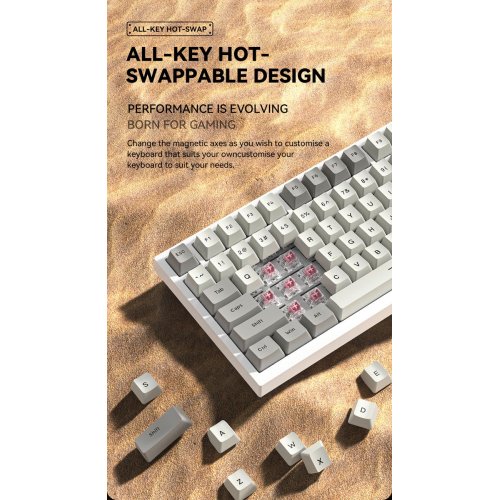 Купити Клавіатура Attack Shark K85 RGB Magnetic Switch (AS-6972792470290-B-UA) Blueberry - ціна в Києві, Львові, Вінниці, Хмельницькому, Франківську, Україні | інтернет-магазин TELEMART.UA фото