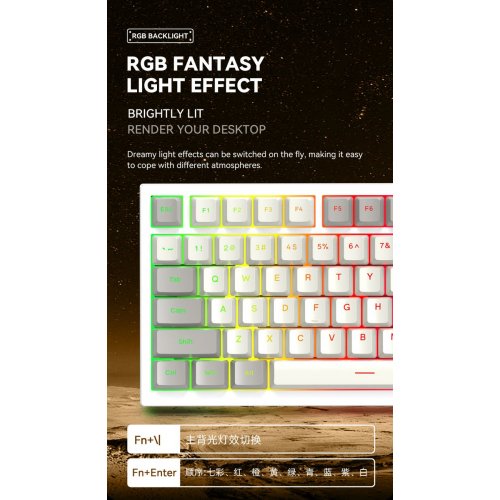 Купити Клавіатура Attack Shark K85 RGB Magnetic Switch (AS-6972792470290-B-UA) Blueberry - ціна в Києві, Львові, Вінниці, Хмельницькому, Франківську, Україні | інтернет-магазин TELEMART.UA фото