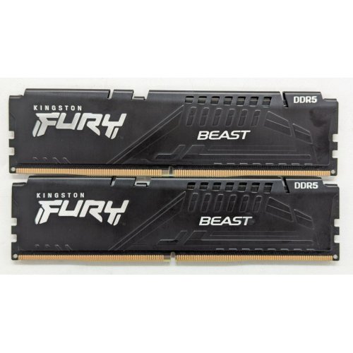 Купить Озу Kingston DDR5 32GB (2x16GB) 6000Mhz FURY Beast Black (KF560C40BBK2-32) (Восстановлено продавцом, 774043) с проверкой совместимости: обзор, характеристики, цена в Киеве, Днепре, Одессе, Харькове, Украине | интернет-магазин TELEMART.UA фото