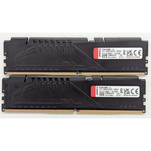 Купить Озу Kingston DDR5 32GB (2x16GB) 6000Mhz FURY Beast Black (KF560C40BBK2-32) (Восстановлено продавцом, 774043) с проверкой совместимости: обзор, характеристики, цена в Киеве, Днепре, Одессе, Харькове, Украине | интернет-магазин TELEMART.UA фото