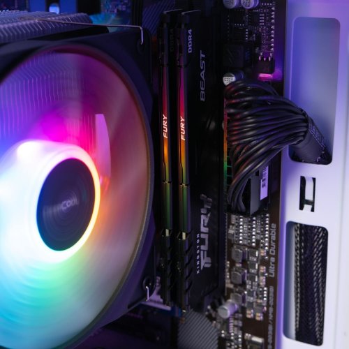 Компьютер HEXO Gaming RTX3050 Base (HGB-5500N3050G8-16S500WH) White купить в Украине: Киев, Днепр, Харьков, Одесса  | Низкая цена, отзывы, характеристики от TELEMART фото