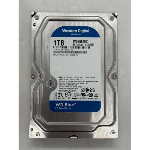 Купить Жесткий диск Western Digital Blue 1TB 64MB 3.5" (WD10EZEX) (Восстановлено продавцом, 774237) с проверкой совместимости: обзор, характеристики, цена в Киеве, Днепре, Одессе, Харькове, Украине | интернет-магазин TELEMART.UA фото