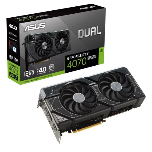 Відеокарта Asus Dual GeForce RTX 4070 SUPER 12228MB (DUAL-RTX4070S-12G) (Відновлено продавцем, 774257) купити з перевіркою сумісності: огляд, характеристики, ціна у Києві, Львові, Вінниці, Хмельницькому, Івано-Франківську, Україні | інтернет-магазин TELEMART.UA фото