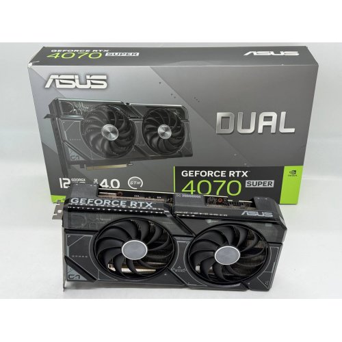 Відеокарта Asus Dual GeForce RTX 4070 SUPER 12228MB (DUAL-RTX4070S-12G) (Відновлено продавцем, 774257) купити з перевіркою сумісності: огляд, характеристики, ціна у Києві, Львові, Вінниці, Хмельницькому, Івано-Франківську, Україні | інтернет-магазин TELEMART.UA фото