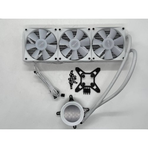 Готова сво NZXT Kraken 360 RGB (RL-KR360-W1) White (Відновлено продавцем, 774260) купити з перевіркою сумісності: огляд, характеристики, ціна у Києві, Львові, Вінниці, Хмельницькому, Івано-Франківську, Україні | інтернет-магазин TELEMART.UA фото