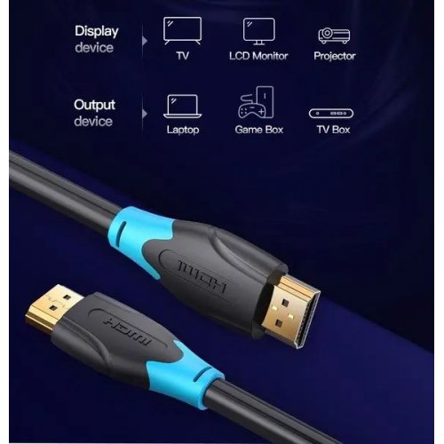 Купити Кабель Vention HDMI to HDMI V1.4 10m (AACBL) Black - ціна в Києві, Львові, Вінниці, Хмельницькому, Франківську, Україні | інтернет-магазин TELEMART.UA фото