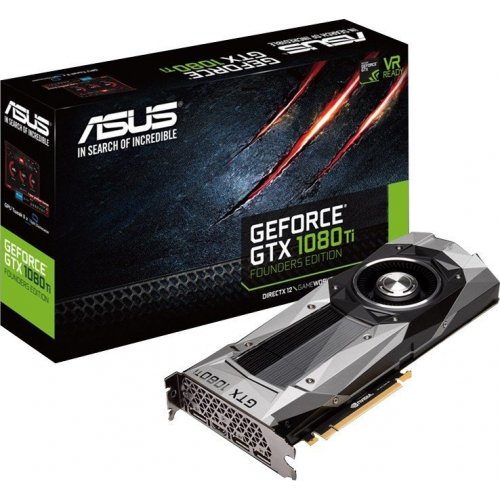 Відеокарта Asus GeForce GTX 1080 TI Founders Edition 11264MB (GTX1080TI-FE) (Відновлено продавцем, 774312) купити з перевіркою сумісності: огляд, характеристики, ціна у Києві, Львові, Вінниці, Хмельницькому, Івано-Франківську, Україні | інтернет-магазин TELEMART.UA фото
